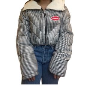 Gingham 70’s Puffer jacket